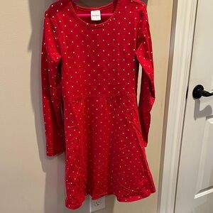Hanna Andersson Red Dress with Gold Dots